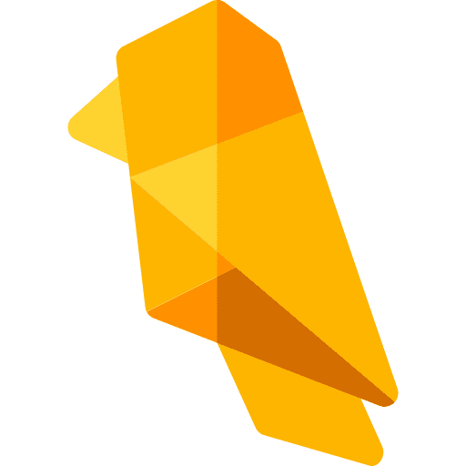 Bird craft origami fold icon Bird craft origami fold icon
