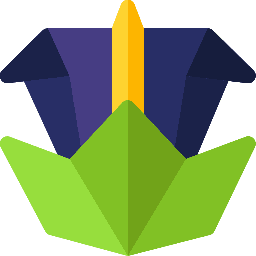 Flower art and design flower origami icon Flower art and design flower origami icon