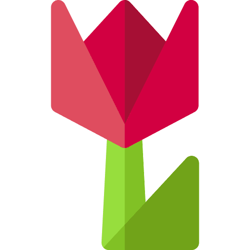 Flower nature origami art icon Flower nature origami art icon