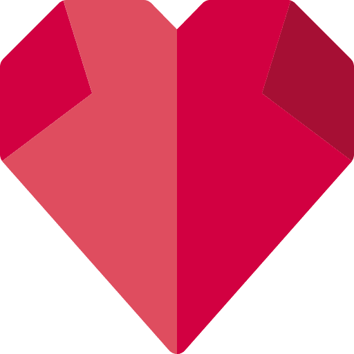 Love fold love origami icon Love fold love origami icon