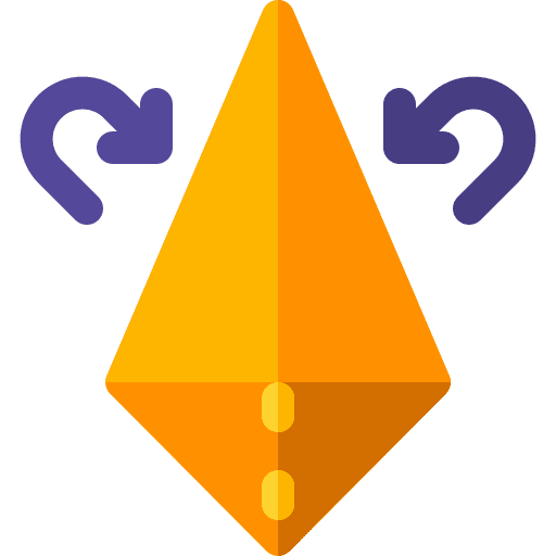 Origami fold arrow instruction icon Origami fold arrow instruction icon