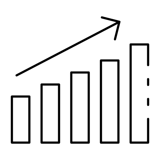 Bar chart business and finance diagram bar graph icon