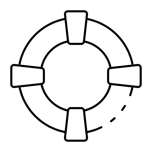 Life saver tube lifeguard protection icon