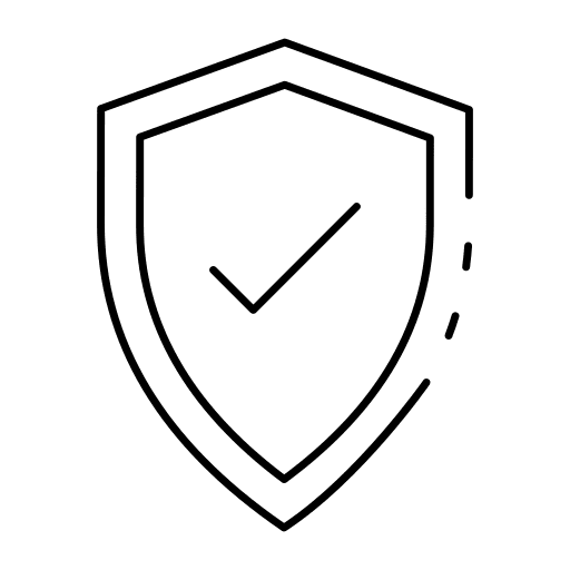 Shield security tick protection icon Shield security tick protection icon