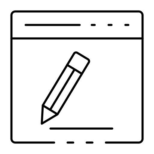 Web browser seo and web writing internet icon Web browser seo and web writing internet icon