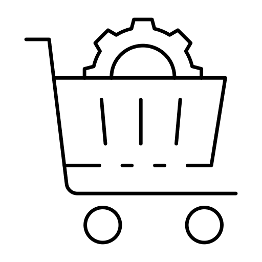 Cart shopping trolley commerce and shopping setting icon Cart shopping trolley commerce and shopping setting icon