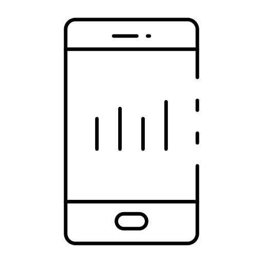 Mobile phone seo and web bar chart graphics icon Mobile phone seo and web bar chart graphics icon