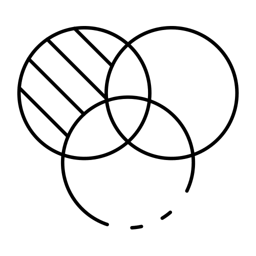 Print products art and design color scheme intersection icon Print products art and design color scheme intersection icon