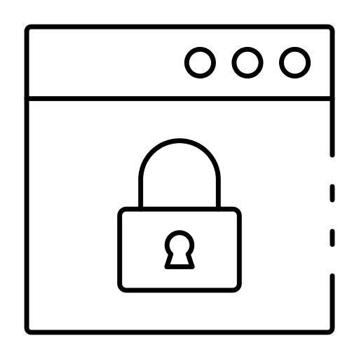 Web browser padlock internet security unlock icon Web browser padlock internet security unlock icon