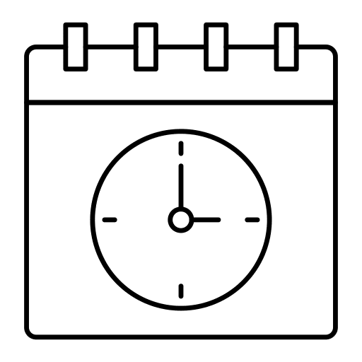 Calendar date schedule time and date icon