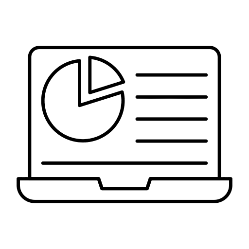 Laptop computer laptop statistics icon