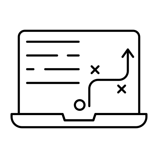 Planning technology electronics tactics icon