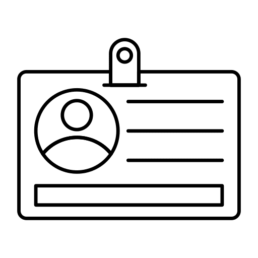 Identity card user identity card identification icon