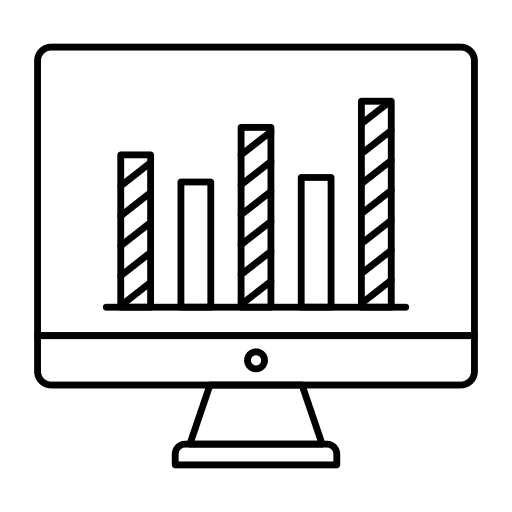 Monitor screen bar monitor screen stats icon