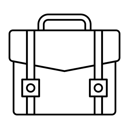 Portfolio bag business and finance suitcase icon