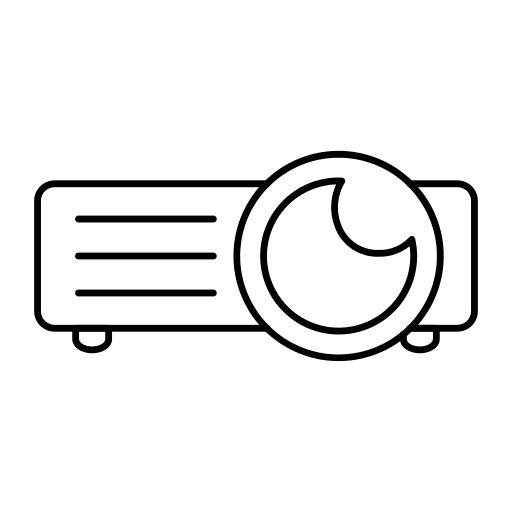 Projector technology presentation multimedia icon