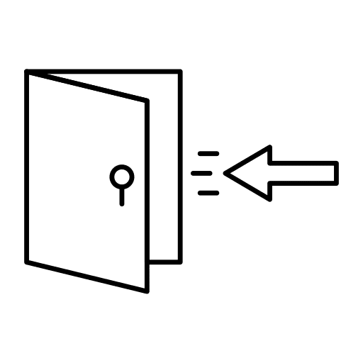 Emergency exit exit door arrow open icon