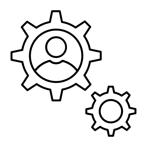 Setting cogwheel avatar setting icon