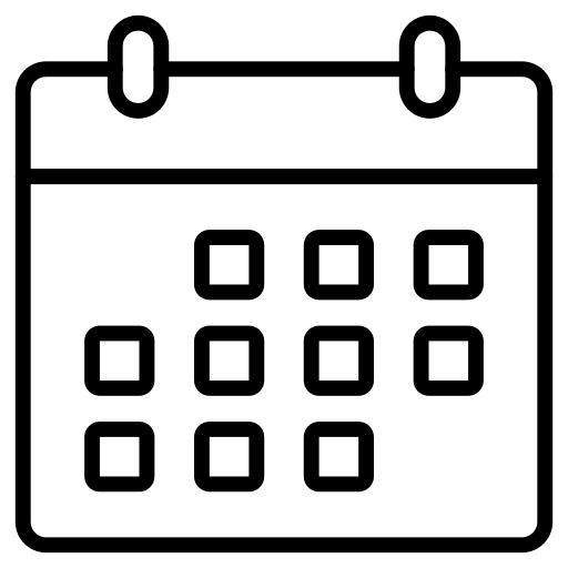 Calendar year schedule time and date icon