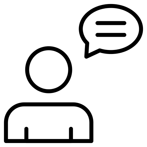 Conversation speech message communications icon