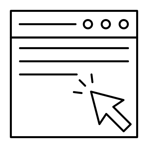 Web browser ui web page html icon