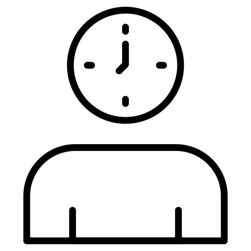 Employee time time and date worker icon Employee time time and date worker icon