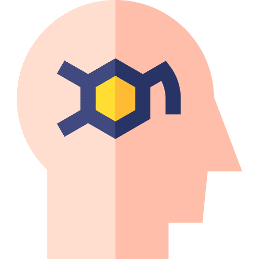 Dopamine nervous system chemical health icon