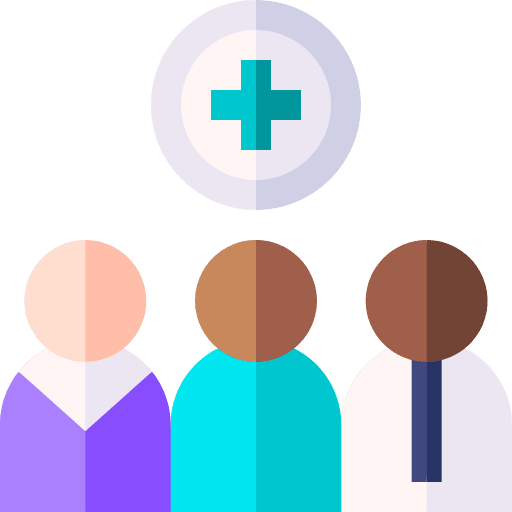 Medical team medical doctor teamwork healthcare and medical icon