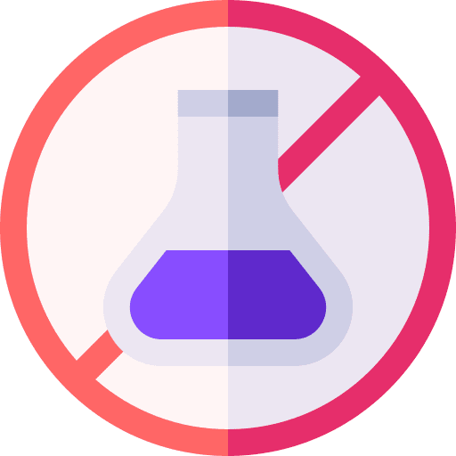 No preservatives prohibition no preservatives test tubes icon