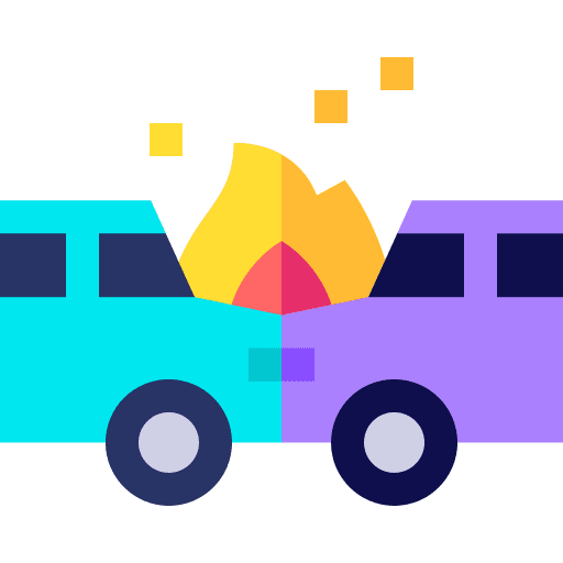 Car accident transportation vehicle crash icon Car accident transportation vehicle crash icon