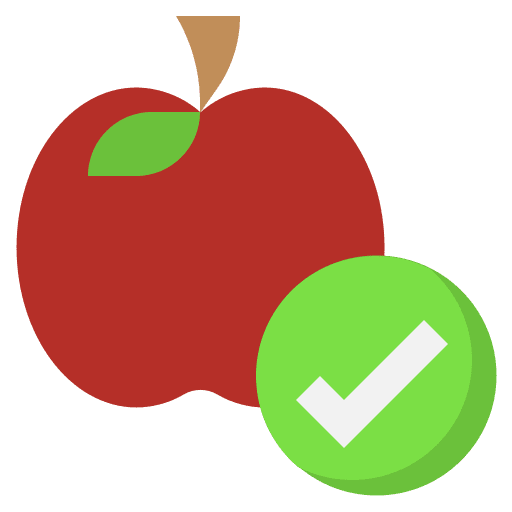 Food safety vegetarian food safety check icon