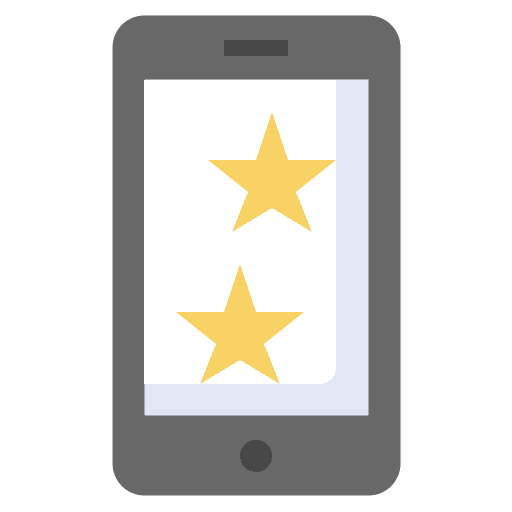 Mobile rating tracker smartphone icon Mobile rating tracker smartphone icon