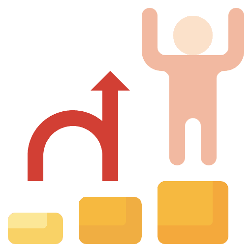 Steps goals business and finance levels icon Steps goals business and finance levels icon