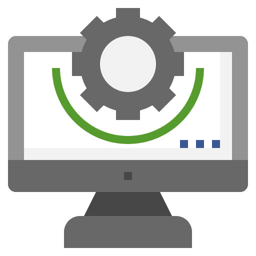 Updating operating system software seo and web icon
