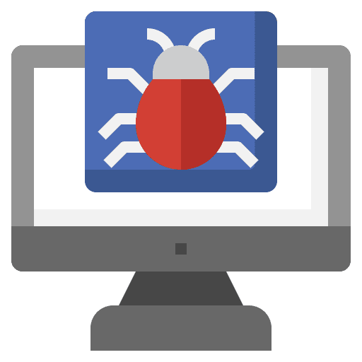 Bug bug attack malware icon Bug bug attack malware icon
