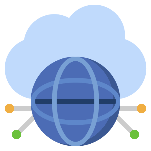 Cloud earth seo and web internet icon Cloud earth seo and web internet icon