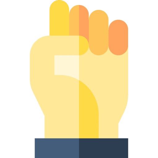 Black lives matter blm fight hands and gestures icon