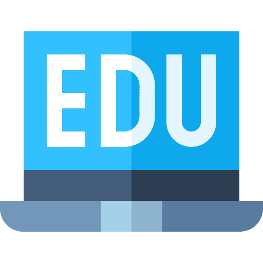 Edu laptop elearning computer icon