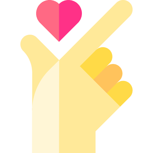 Kpop hands and gestures sign language heart icon