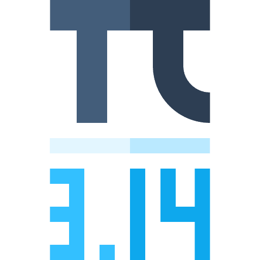 Pi shapes and symbols circumference irrational icon