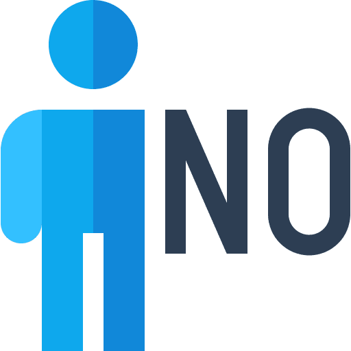 Say no protest message people icon