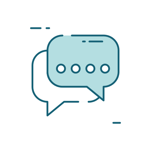 Chat bubbles marketing business talk icon