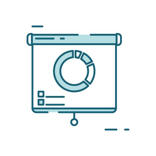 Pie chart internet projector screen business and finance icon
