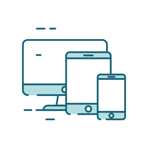 Responsive webpage seo and web marketing phone icon