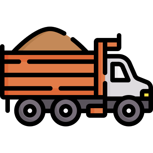 Dump truck construction and tools heavy vehicle transportation icon