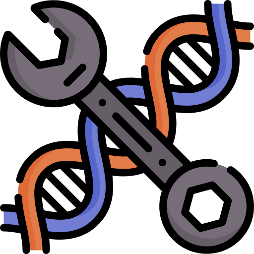 Genetic engineering editing genetic modification dna icon