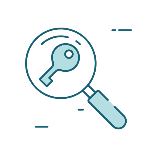 Keyword magnifying glass keyword key icon Keyword magnifying glass keyword key icon