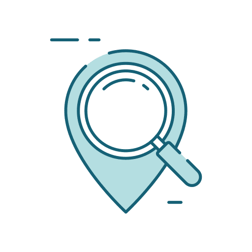 Searching placeholder maps and location business icon