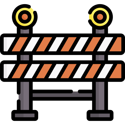 Traffic barrier barrier road barrier road block icon