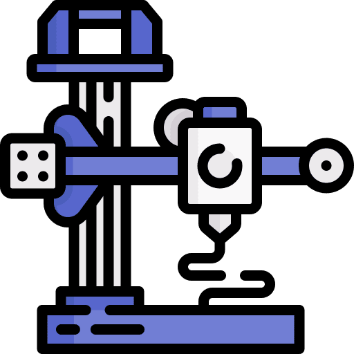 3d printer production engineering equipment icon 3d printer production engineering equipment icon